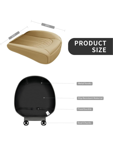 Funda de Asiento de Coche KAYI, Espuma Viscoelástica, Antideslizante Funda de Asiento de Coche KAYI, Espuma Viscoelástica, Antideslizante