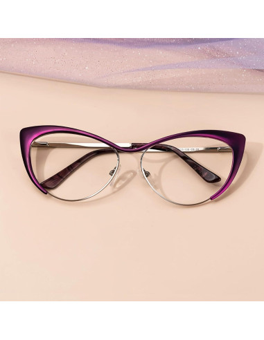 Gafas de luz azul Zeelool VFM0176 estilo gato para mujer