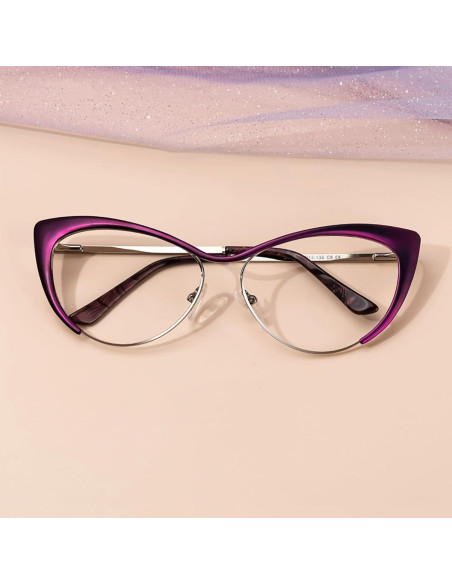 Gafas de luz azul Zeelool VFM0176 estilo gato para mujer Gafas de luz azul Zeelool VFM0176 estilo gato para mujer