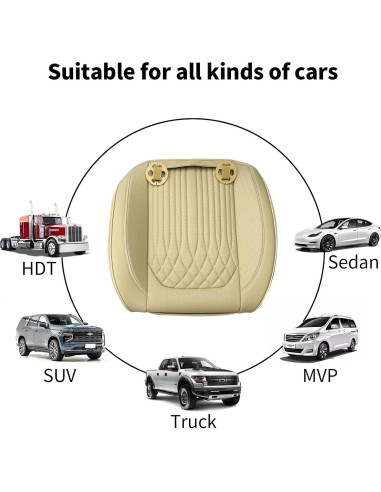 Funda de Asiento de Coche KAYI, Espuma Viscoelástica, Antideslizante