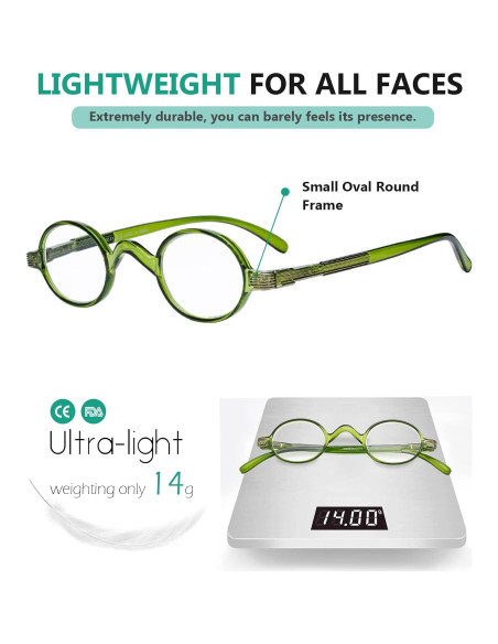Gafas de lectura Eyekepper para mujeres y hombres, 0.0x, verde Gafas de lectura Eyekepper para mujeres y hombres, 0.0x, verde