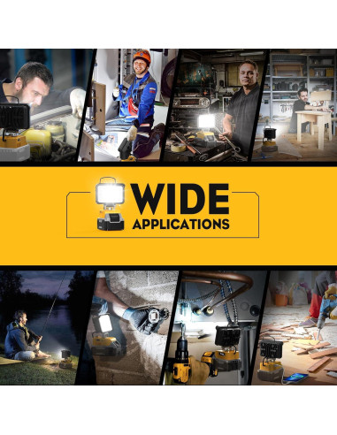 Linterna LED Inalámbrica Ecarke 20W 2000LM para DeWalt