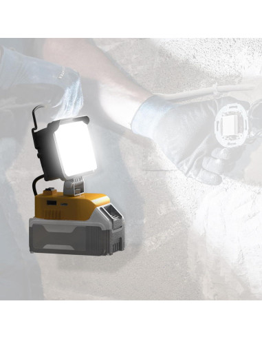 Linterna LED Inalámbrica Ecarke 20W 2000LM para DeWalt