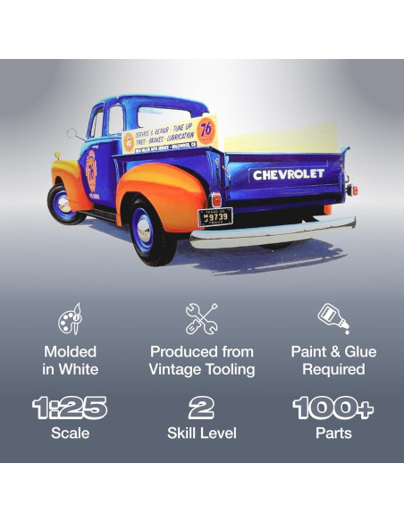 Kit Modelo 1950 Chevy Pickup Union 76 Escala 1:25 Kit Modelo 1950 Chevy Pickup Union 76 Escala 1:25
