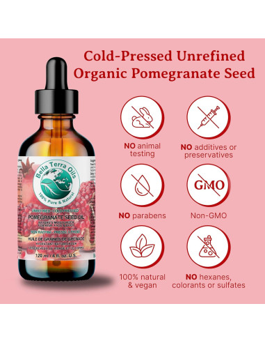 Aceite de Semilla de Granada Orgánico Bella Terra 240 ml - Hidratante