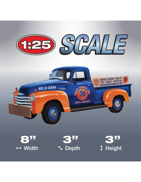 Kit Modelo 1950 Chevy Pickup Union 76 Escala 1:25 Kit Modelo 1950 Chevy Pickup Union 76 Escala 1:25
