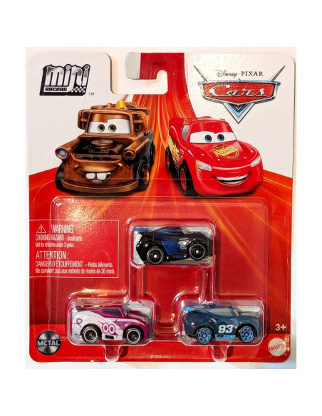 Paquete de 3 Mini Corredores Disney Cars Mattel Paquete de 3 Mini Corredores Disney Cars Mattel