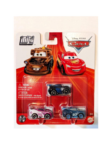 Paquete de 3 Mini Corredores Disney Cars Mattel