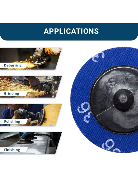 Discos de Lijado Cerámicos 2" Benchmark Abrasives 24 Grano - Paquete de 25 Discos de Lijado Cerámicos 2" Benchmark Abrasives 24 Grano - Paquete de 25