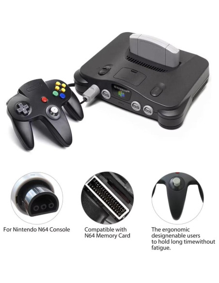 Controlador Joystick Loner Clásico Cableado para N64 1.8m Controlador Joystick Loner Clásico Cableado para N64 1.8m