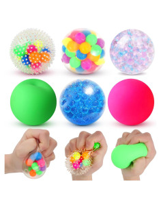 Set de 6 Pelotas Antiestrés Lemostaar para Adultos y Niños