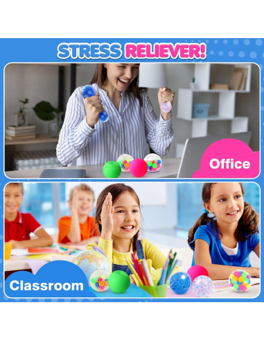 Set de 6 Pelotas Antiestrés Lemostaar para Adultos y Niños