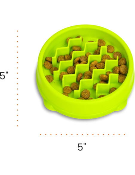 Tazón de Alimentación Lenta para Gatos Outward Hound Verde Tazón de Alimentación Lenta para Gatos Outward Hound Verde