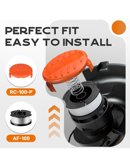 Carrete de Desmalezadora Kousika AF-100 Compatible Black and Decker Carrete de Desmalezadora Kousika AF-100 Compatible Black and Decker