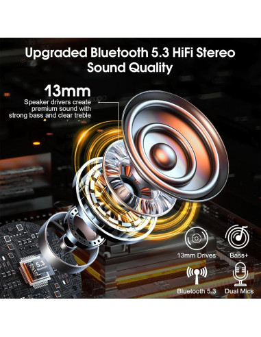 Auricular Bluetooth Atheewon N19 Inalámbrico con Micrófono IPX7