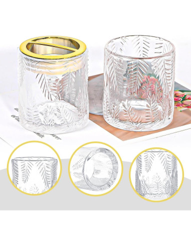Soporte para Cepillos de Dientes Fvstar Vidrio 2 Piezas