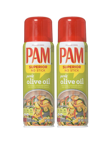 Spray de Cocina Pam Aceite de Oliva 5oz Paquete de 2 Spray de Cocina Pam Aceite de Oliva 5oz Paquete de 2