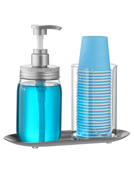 Dispensador de Enjuague Bucal VITVITI 450ml con Soporte Dispensador de Enjuague Bucal VITVITI 450ml con Soporte