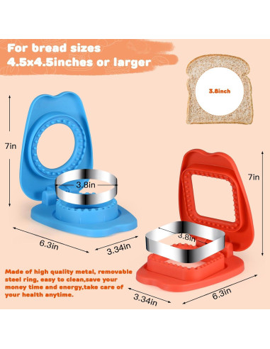 Cortador y Sellador de Sándwich 2 en 1 Vethwal 2PCS