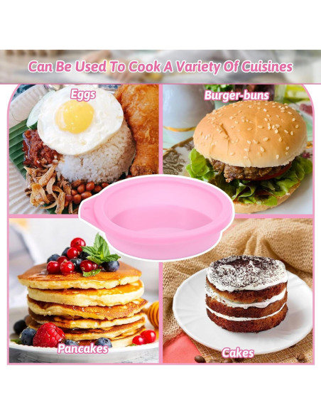 4 Moldes de Silicona para Huevos Aysatogc Rosa 11.8cm 4 Moldes de Silicona para Huevos Aysatogc Rosa 11.8cm