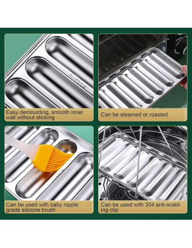 Molde para Salchichas Caseras Mumisuto 6 Cavidades Acero Inoxidable