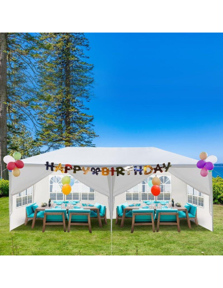 Carpa Pop Up Blanca 600x300 cm con Paredes Removibles Carpa Pop Up Blanca 600x300 cm con Paredes Removibles