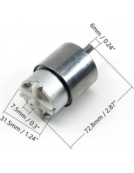 Motor de Engranaje Fielect 12V 7RPM Alto Torque Micro Motor de Engranaje Fielect 12V 7RPM Alto Torque Micro