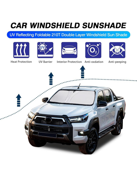 Protector Solar Parabrisas Toyota Hilux 2015-2021 Reflectante Protector Solar Parabrisas Toyota Hilux 2015-2021 Reflectante
