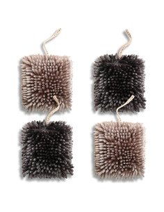 Juego de 4 Toallas de Mano Fuzzy Ball NSdawali Chenille