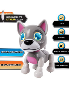 Robot Mascota Interactivo NKOK Cachorro Recargable 11.4cm 2