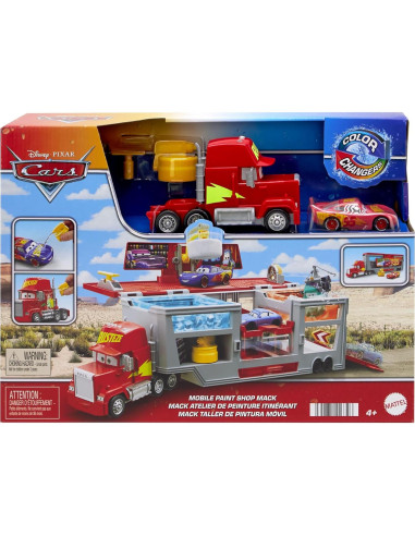 Juego de Taller de Pintura Color Changers Mack Mattel con Rayo McQueen