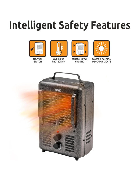 Calentador portátil eléctrico EZ-HEAT 1500W con termostato Calentador portátil eléctrico EZ-HEAT 1500W con termostato