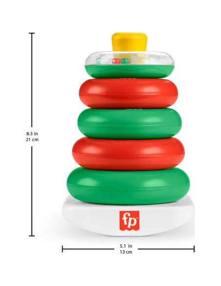 Juguete de apilamiento Fisher-Price Rock-a-Stack navideño Juguete de apilamiento Fisher-Price Rock-a-Stack navideño