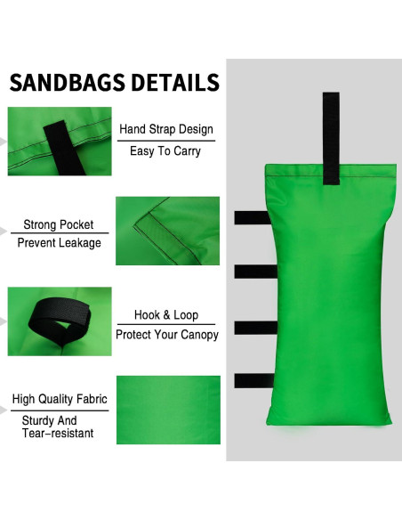 Juego de Pesas para Carpa HAZBEN 4 Bolsas de Arena 50.8kg Juego de Pesas para Carpa HAZBEN 4 Bolsas de Arena 50.8kg