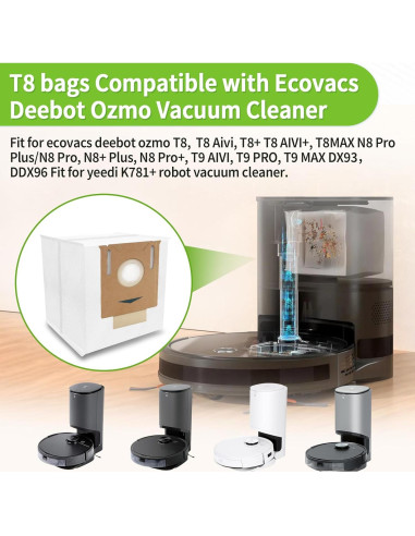 Bolsas de Polvo BOUYAO para Aspiradora T8 - Paquete de 5
