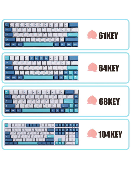 Set de Teclas Mecánicas Hyekit PBT 134 Teclas Cherry Set de Teclas Mecánicas Hyekit PBT 134 Teclas Cherry
