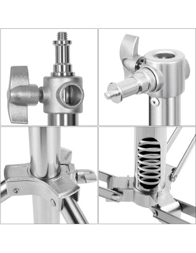 Soporte de Luz de Acero Inoxidable YUOCU 2 Piezas 2.8m