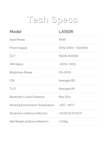 Godox LA150R Luz LED RGB 165W CCT 1800K-10000K Control App