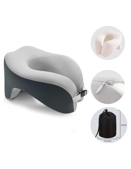 Almohada de Cuello de Viaje CHICHAUS JYMTP Espuma de Memoria Almohada de Cuello de Viaje CHICHAUS JYMTP Espuma de Memoria