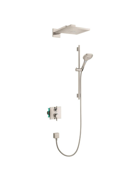 Sistema de Ducha Hansgrohe Raindance E 2 GPM Niquel Cepillado Sistema de Ducha Hansgrohe Raindance E 2 GPM Niquel Cepillado