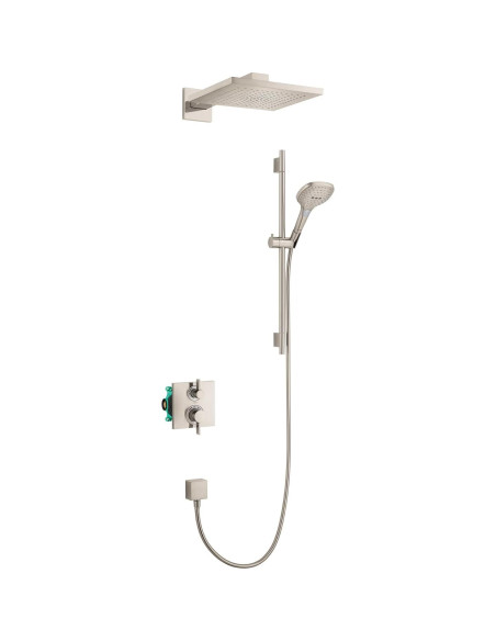 Sistema de Ducha Hansgrohe Raindance E 2 GPM Niquel Cepillado Sistema de Ducha Hansgrohe Raindance E 2 GPM Niquel Cepillado