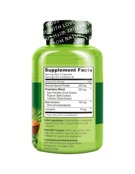 Suplemento Salud Prostática NATURELO 60 Cápsulas Vegetarianas Suplemento Salud Prostática NATURELO 60 Cápsulas Vegetarianas