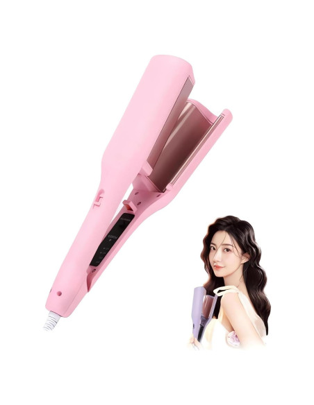 Plancha de Ondas Francesas FTETSY 2024 - Rizador Eléctrico Rosa Plancha de Ondas Francesas FTETSY 2024 - Rizador Eléctrico Rosa
