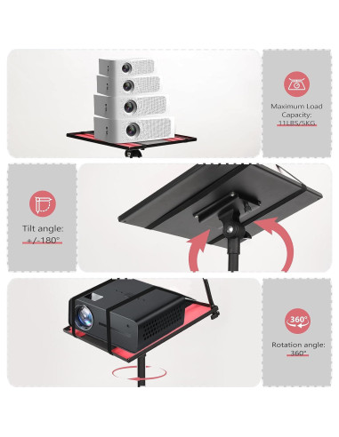 Soporte de trípode ajustable para proyector Genérico 60-115 cm