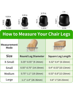 24 Protectores de Patas de Silla GAGUIUP Silicona y Fieltro 2
