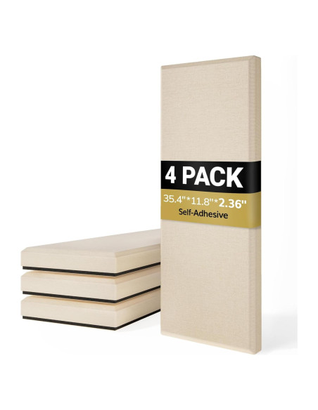 Panel Acústico TONOR 4 PCS Beige 90x30x6 cm Aislante Panel Acústico TONOR 4 PCS Beige 90x30x6 cm Aislante