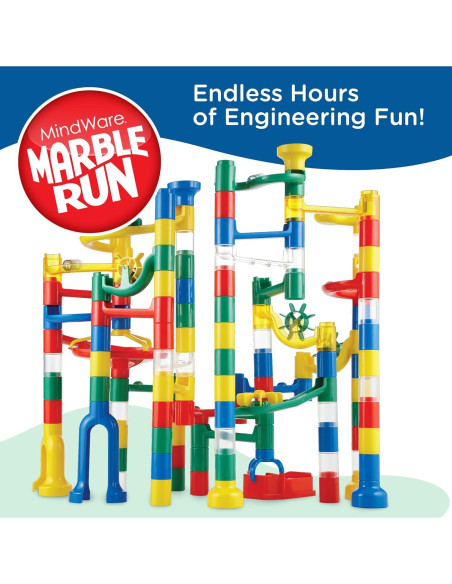 MindWare Marble Run Set 123 Piezas Construcción STEM Niños MindWare Marble Run Set 123 Piezas Construcción STEM Niños