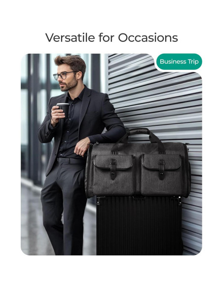 Bolsa de Ropa Duffle BAGSMART 2 en 1 Negra 45L Bolsa de Ropa Duffle BAGSMART 2 en 1 Negra 45L