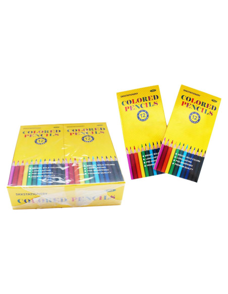 Lápices de Colores SKKSTATIONERY 144 Pcs Pre-afilados 7" Lápices de Colores SKKSTATIONERY 144 Pcs Pre-afilados 7"