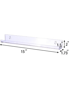 Estantes Flotantes Invisibles Sooyee 3 Unidades 38.1 cm Acrílico 2